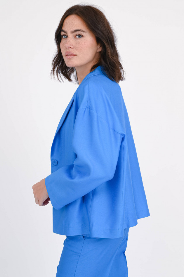 Rosso 35 Blazer aus Viskose-Seide-Mix in Bright Blue