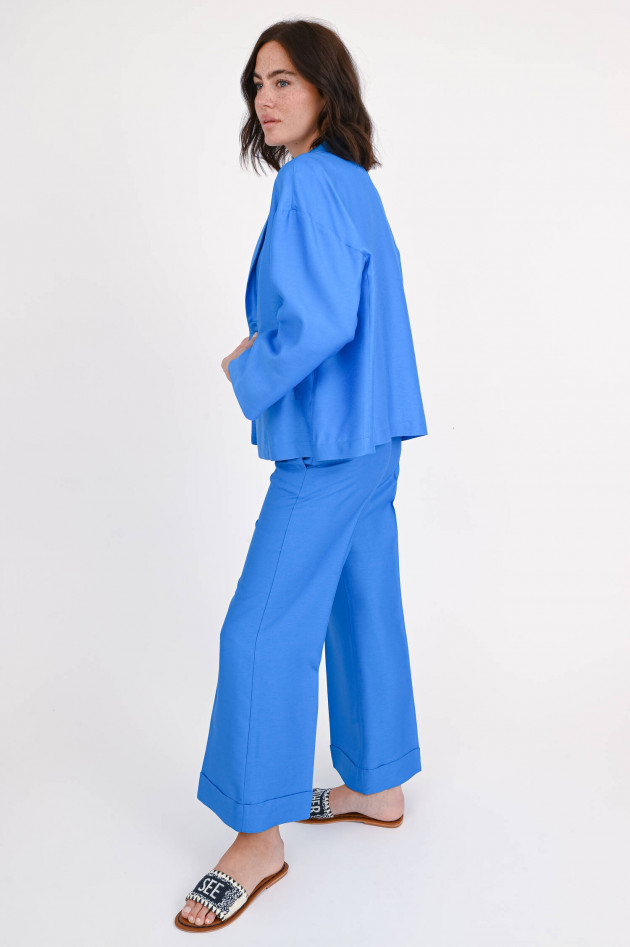 Rosso 35 Blazer aus Viskose-Seide-Mix in Bright Blue