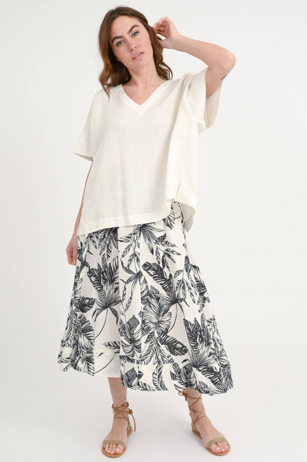 Rosso 35 Oversize Bluse aus Leinen in Ivory