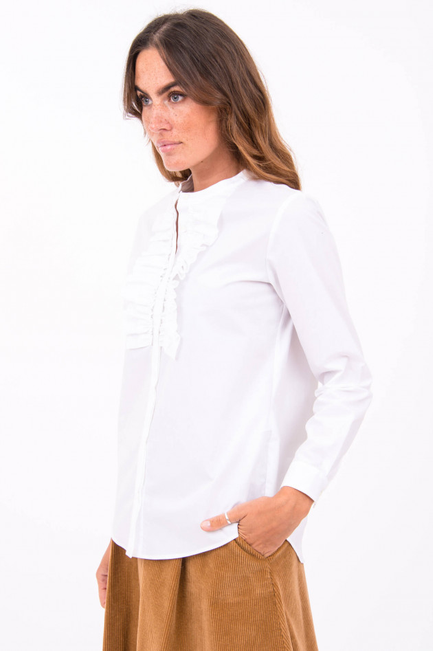 Rosso 35 Bluse im lieblichen Design in Weiß