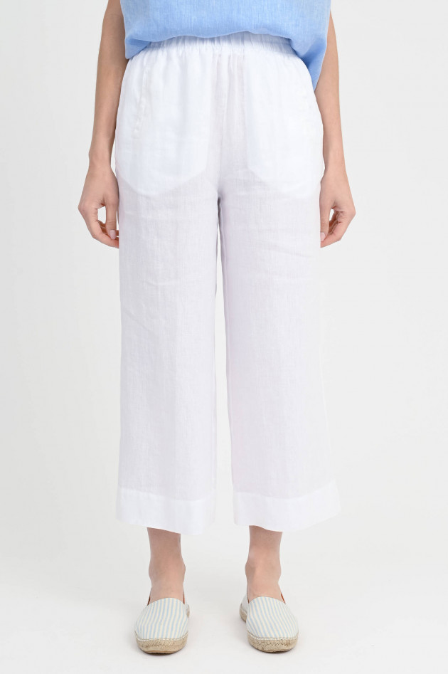 Rosso 35 Leinen-Culotte in Optic White
