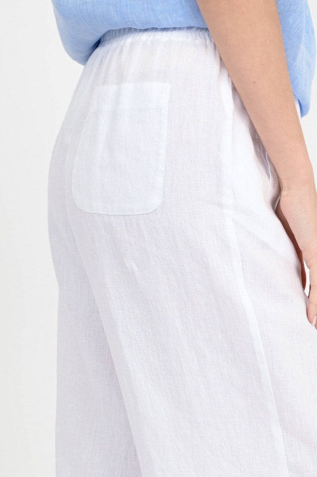 Rosso 35 Leinen-Culotte in Optic White