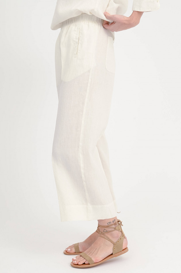 Rosso 35 Leinen-Culotte in Creme