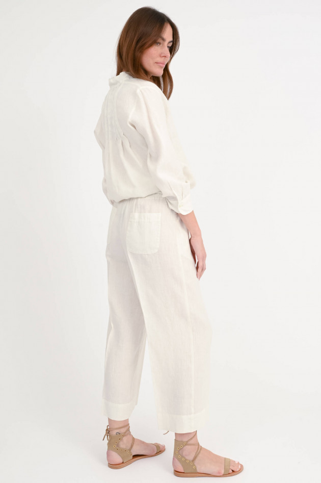 Rosso 35 Leinen-Culotte in Creme