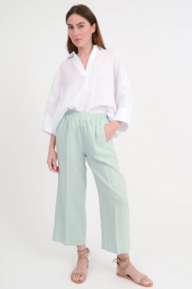 Rosso 35 Culotte aus Leinen in Water Green