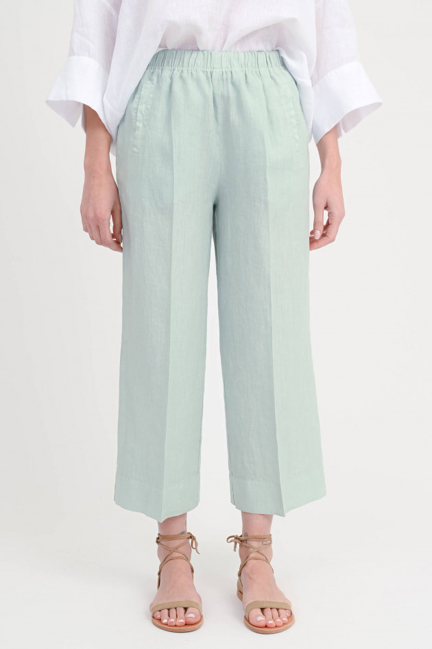 Rosso 35 Culotte aus Leinen in Water Green