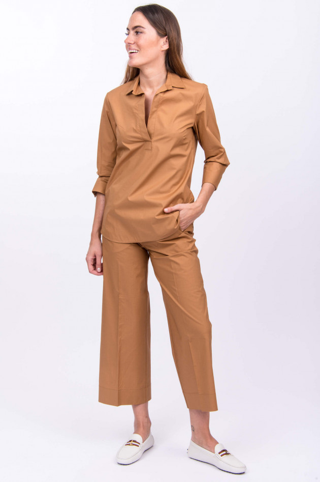 Rosso 35 Hose aus Baumwollstretch in Camel