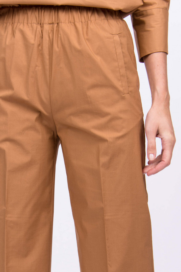 Rosso 35 Hose aus Baumwollstretch in Camel