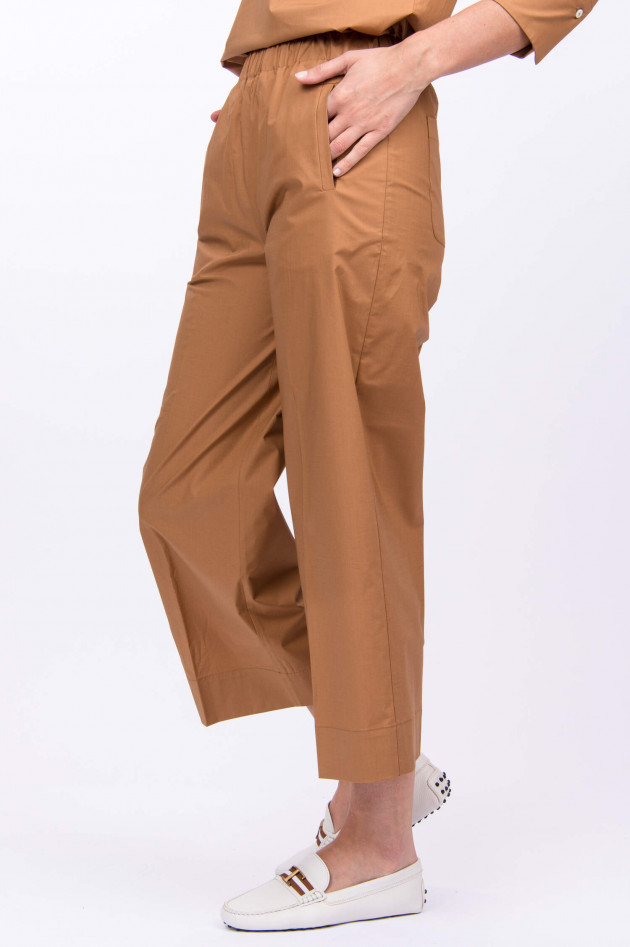 Rosso 35 Hose aus Baumwollstretch in Camel