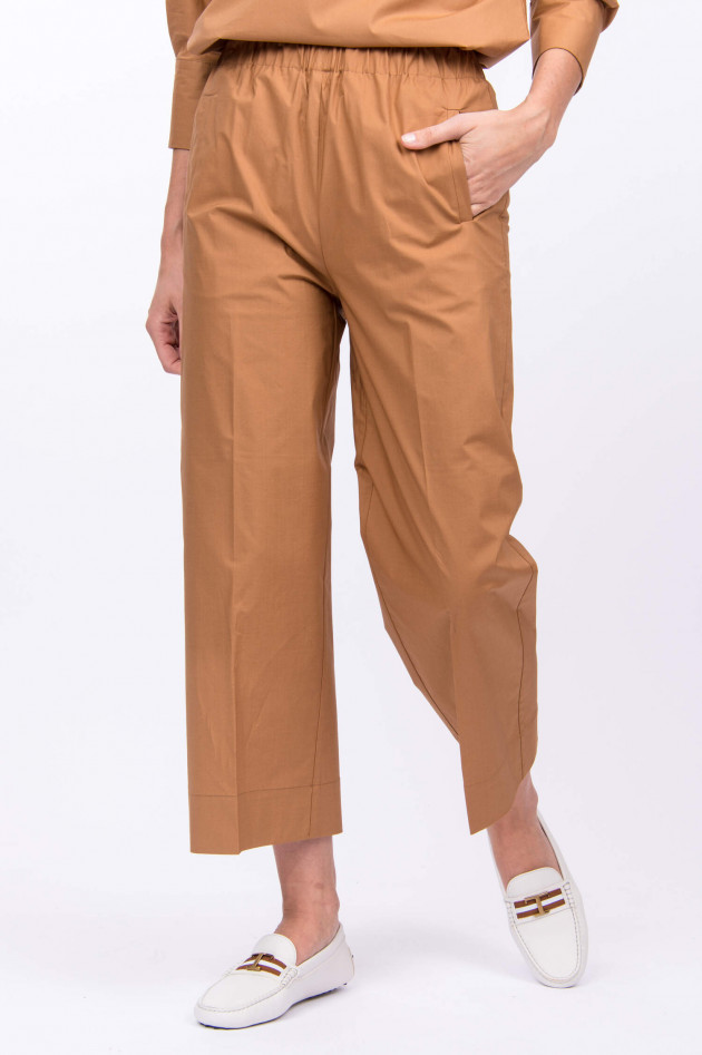 Rosso 35 Hose aus Baumwollstretch in Camel