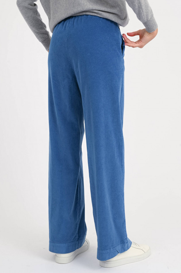 Rosso 35 Hose aus Baumwoll-Cord in Blau