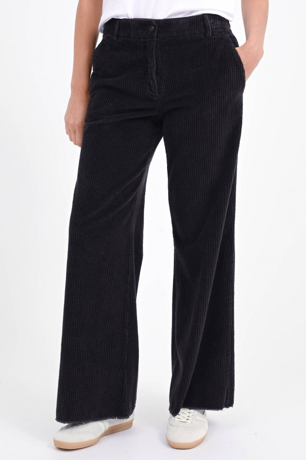 Rosso 35 Cord-Hose mit weitem Bein in Braun