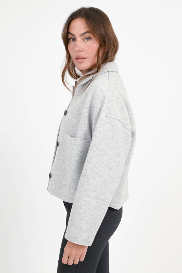 Rosso 35 Wolljacke in Hellgrau