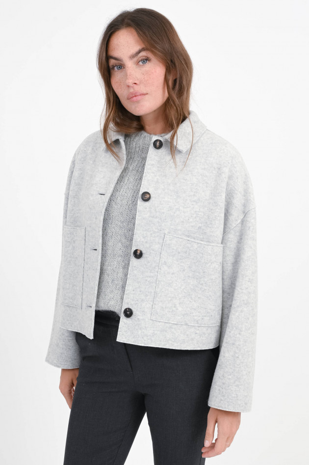 Rosso 35 Wolljacke in Hellgrau