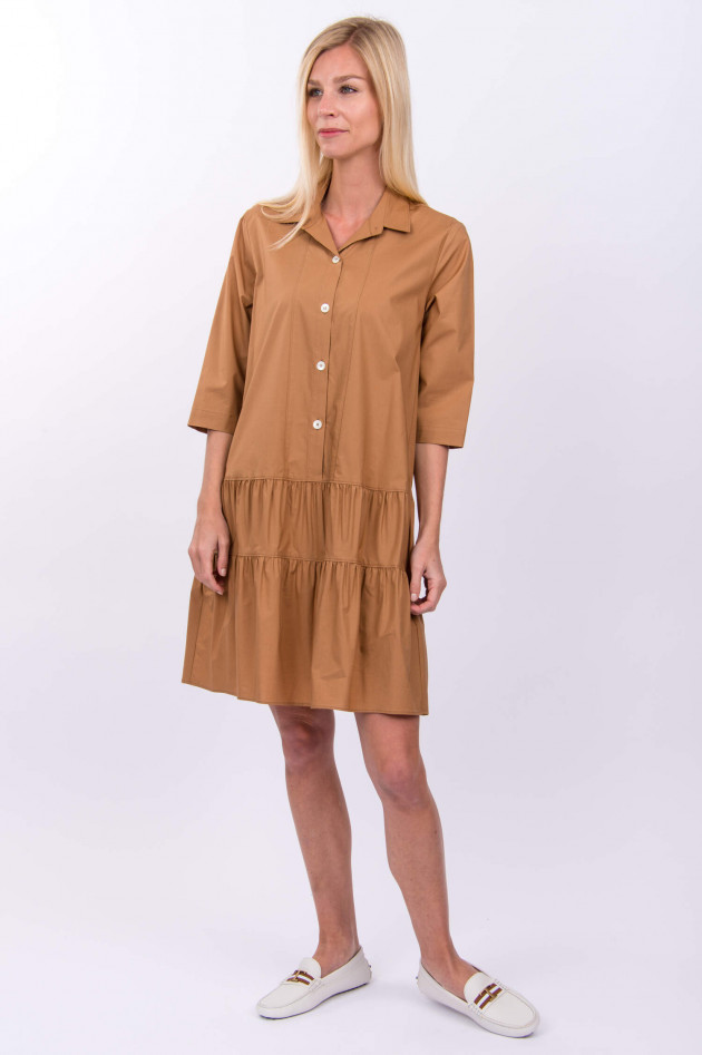 Rosso 35 Kleid aus Baumwollstretch in Camel | GRUENER.AT