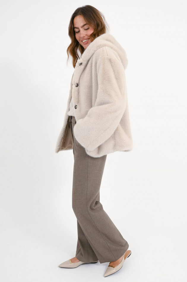 Rosso 35 Wendejacke mit Kapuze in Beige