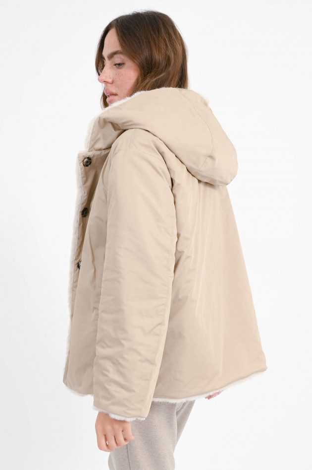 Rosso 35 Wendejacke mit Kapuze in Beige