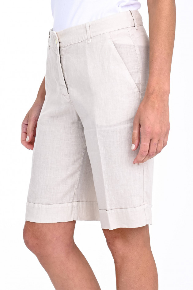 Rosso 35 Leichte Leinenshorts in Beige