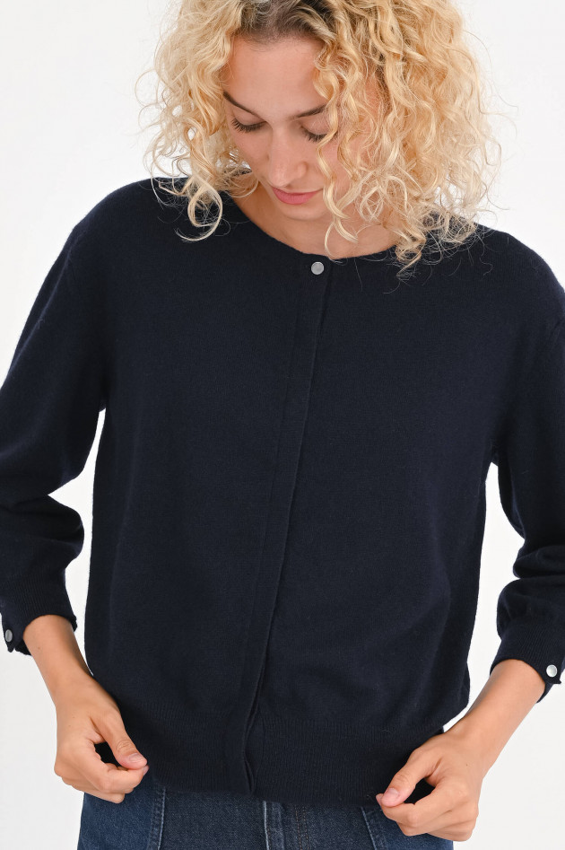 Rosso 35 Strickweste aus Woll-Cashmere-Mix in Navy