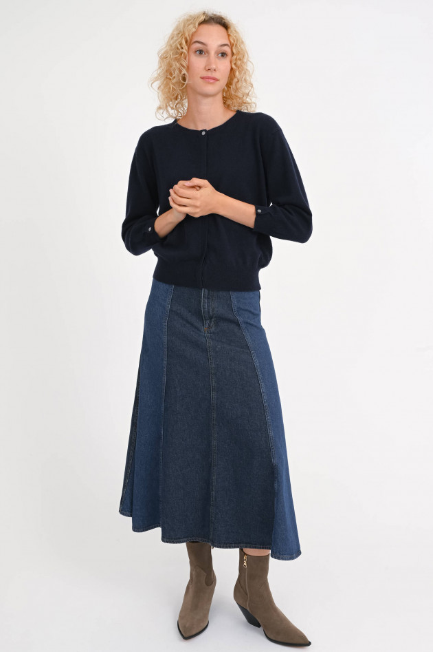 Rosso 35 Strickweste aus Woll-Cashmere-Mix in Navy