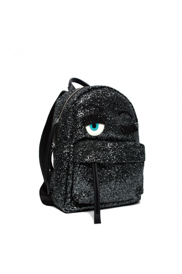 Chiara Ferragni Rucksack FLIRTING in Silber Pailletten