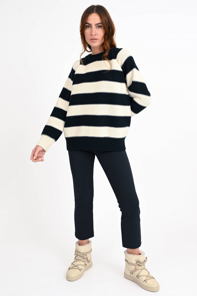 Rudolf Gestreifter Pullover MICHAIL in Schwarzblau/Creme