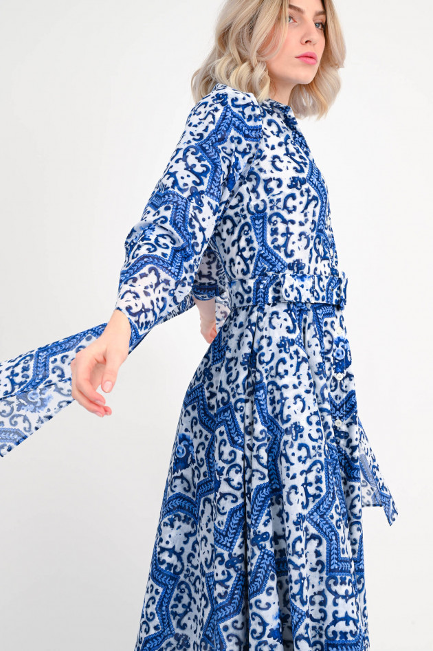 Samantha Sung Kleid ASTER DRESS in Blau gemustert