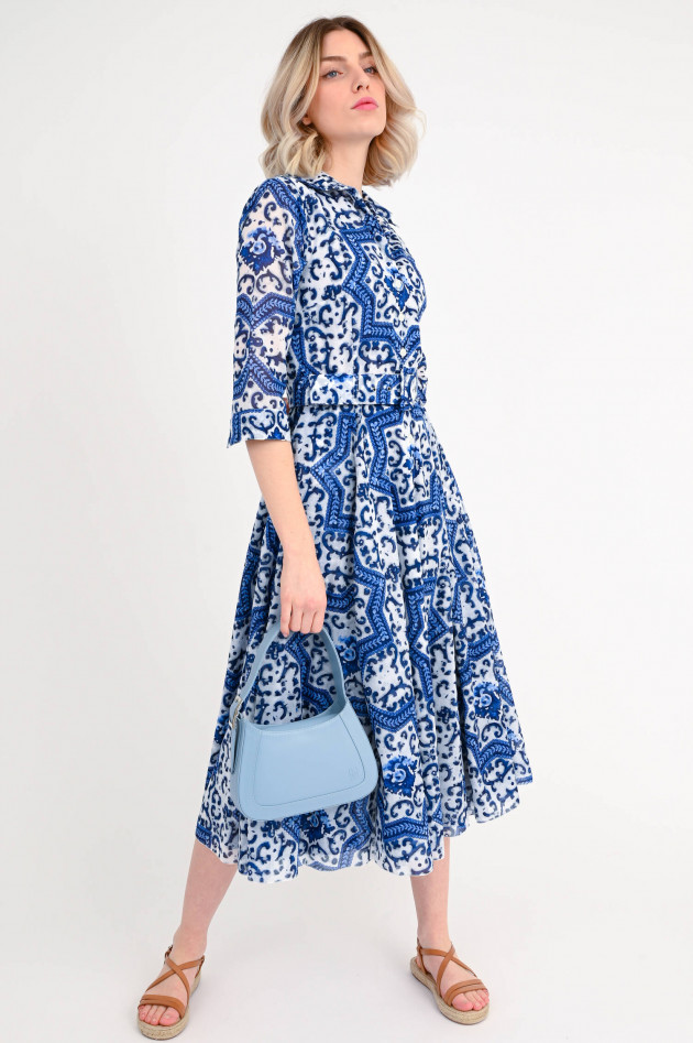 Samantha Sung Kleid ASTER DRESS in Blau gemustert