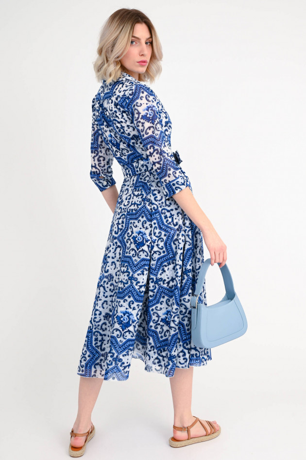 Samantha Sung Kleid ASTER DRESS in Blau gemustert