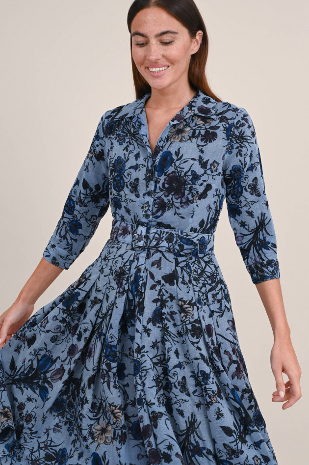 Samantha Sung Kleid AUDREY in Rauchblau gemustert