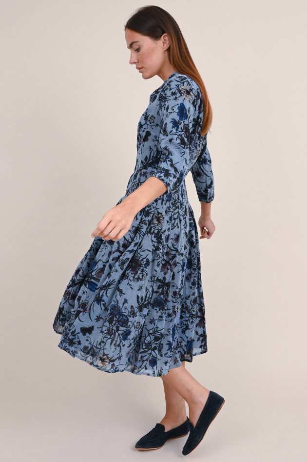 Samantha Sung Kleid AUDREY in Rauchblau gemustert