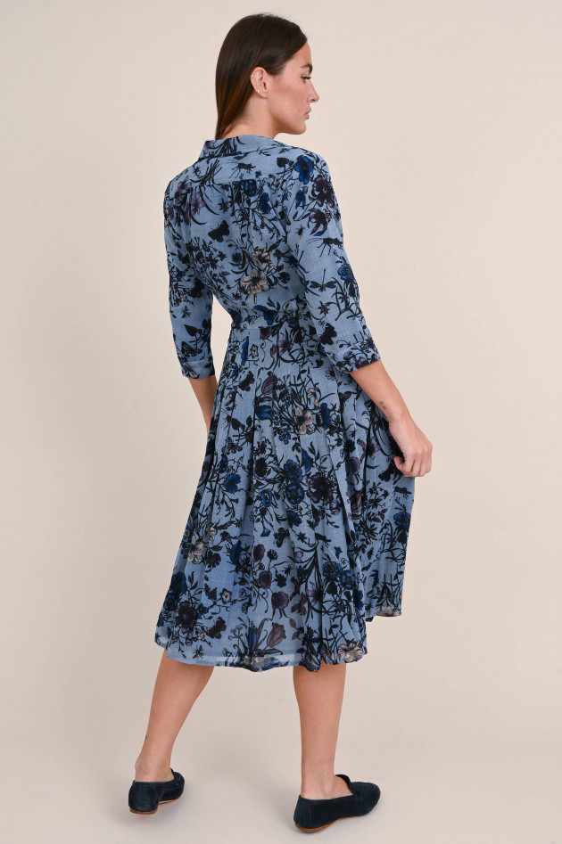 Samantha Sung Kleid AUDREY in Rauchblau gemustert