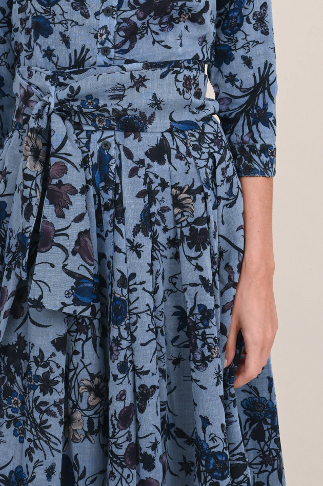 Samantha Sung Kleid AUDREY in Rauchblau gemustert