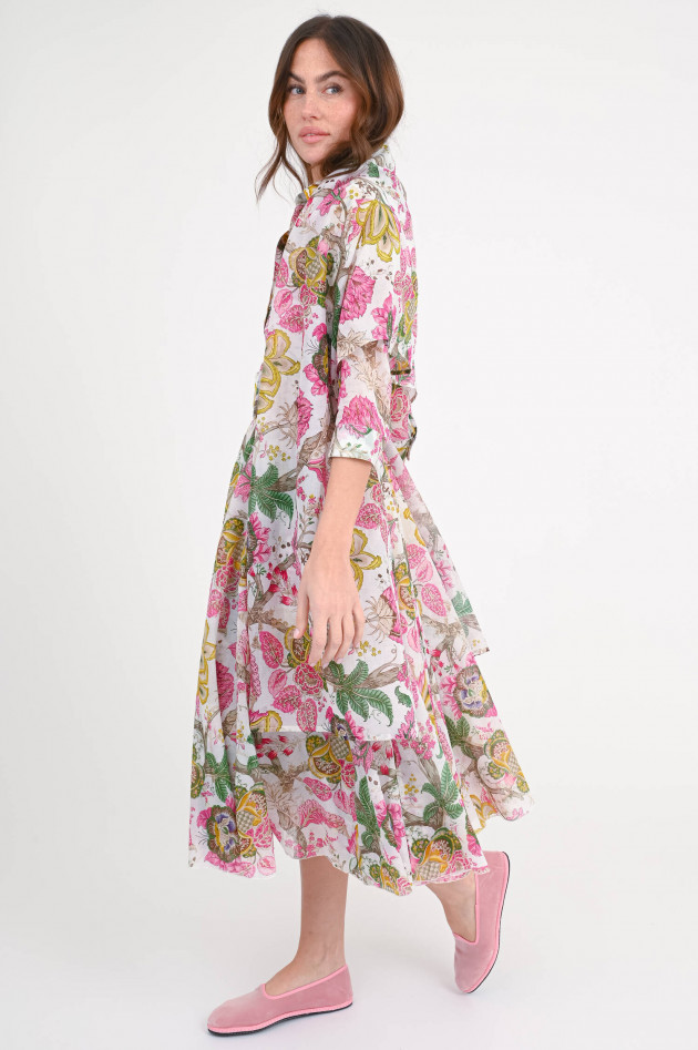 Samantha Sung Kleid ASTER mit Blumenmuster in Weiß/Multicolor
