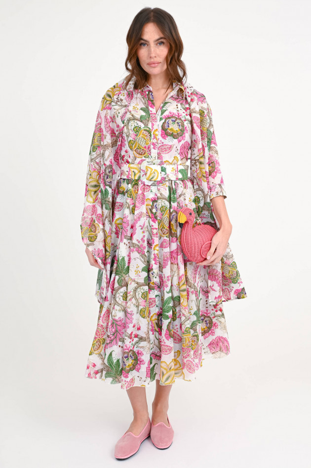 Samantha Sung Kleid ASTER mit Blumenmuster in Weiß/Multicolor