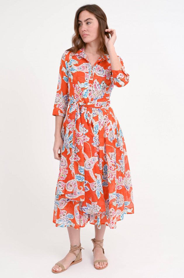 Samantha Sung Kleid AUDREY mit Allover-Print in Orange/Multi