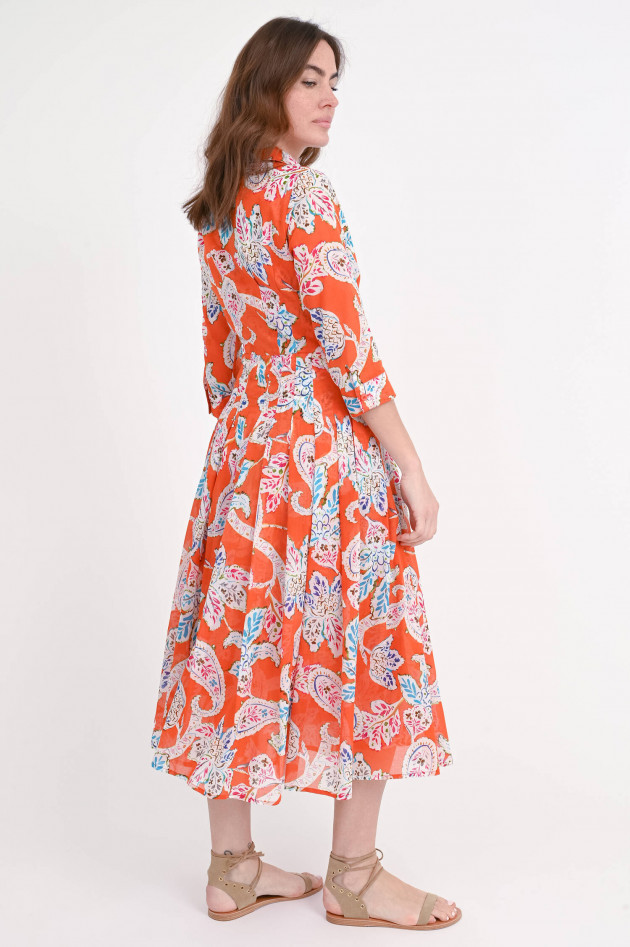 Samantha Sung Kleid AUDREY mit Allover-Print in Orange/Multi