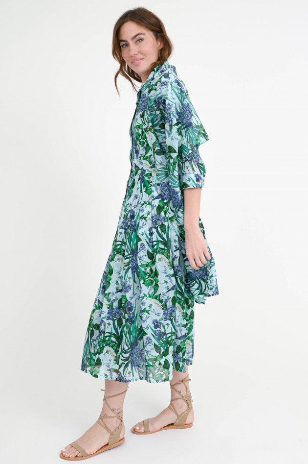 Samantha Sung Kleid AUDREY mit Allover-Print in Grün/Blau