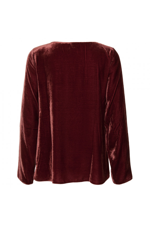 Aspesi Samt Shirt langarm in Bordeaux