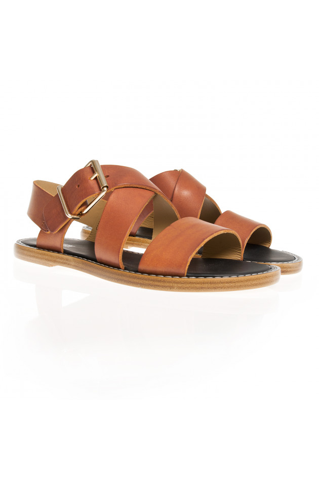 Closed Sandalen in Cognac