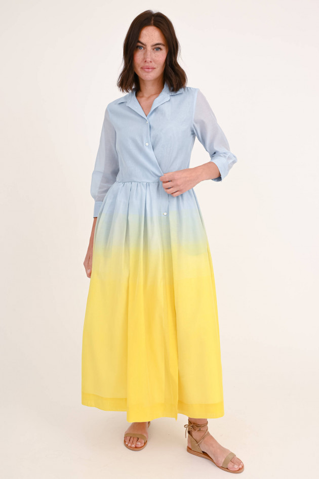 Sara Roka Kleid EDNA im Ombré-Look in Hellblau/Gelb