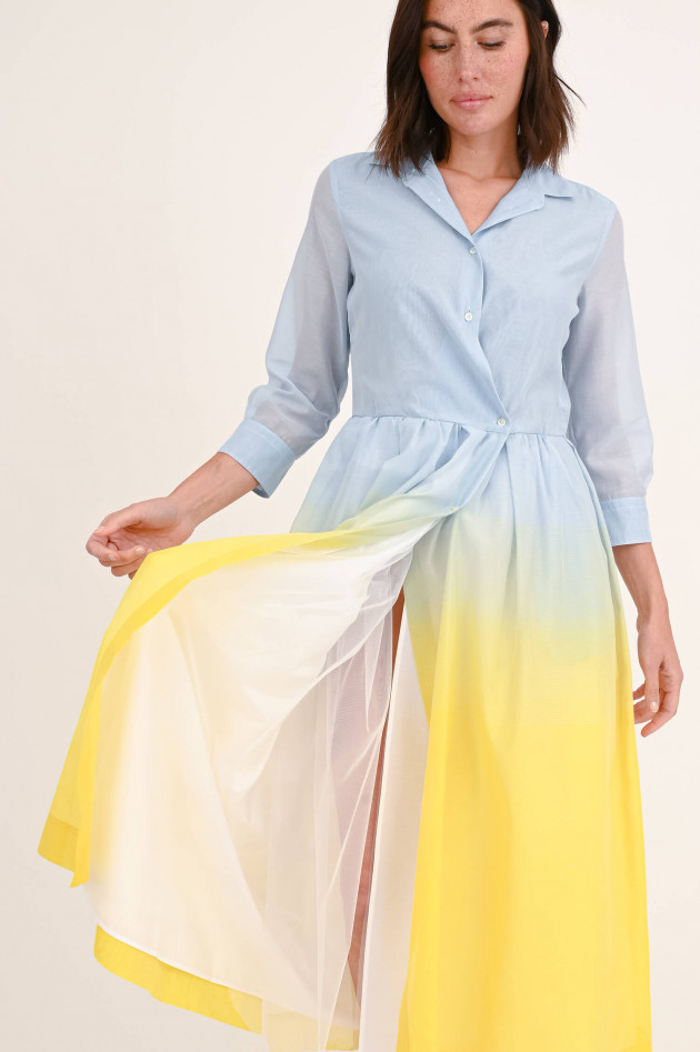 Sara Roka Kleid EDNA im Ombré-Look in Hellblau/Gelb