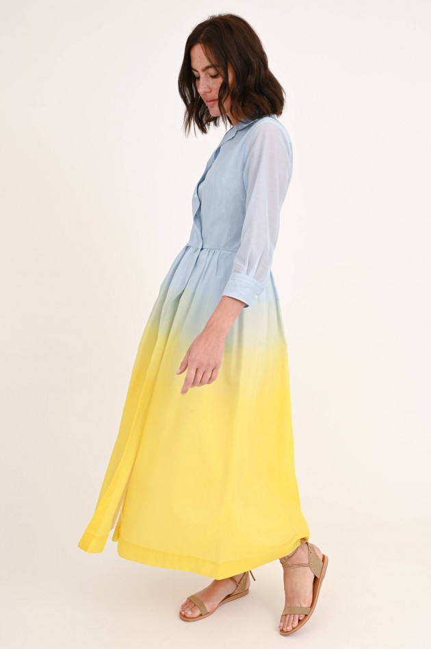 Sara Roka Kleid EDNA im Ombré-Look in Hellblau/Gelb