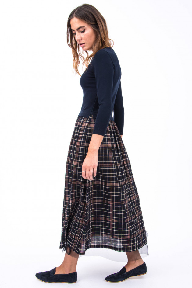 Sara Roka Kleid HEIKE in Navy/Gemustert