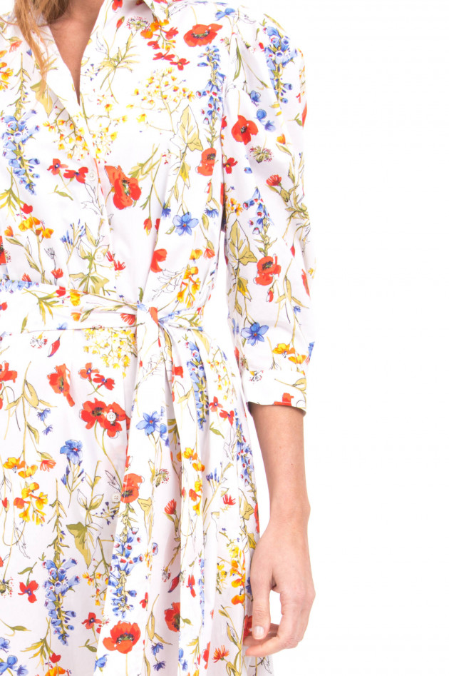 Sara Roka Blusenkleid mit Taillengürtel in Multicolor