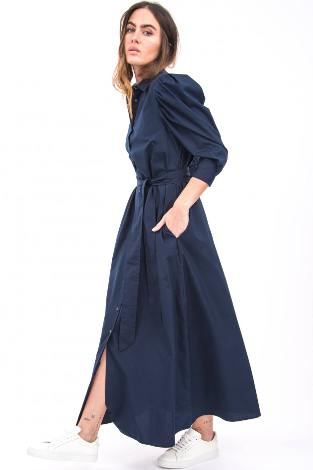 Sara Roka Blusenkleid mit Taillengürtel in Navy