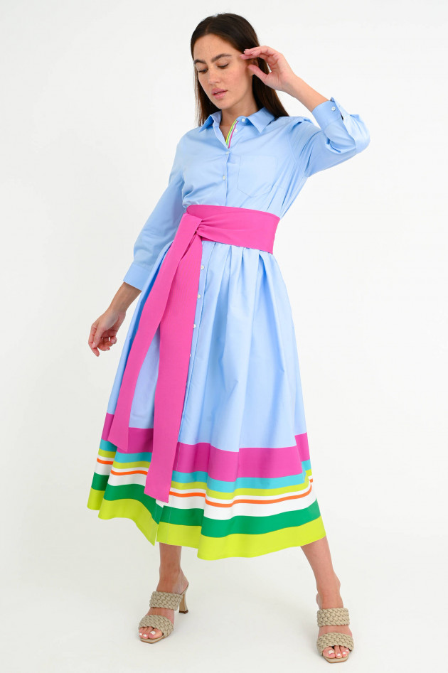 Sara Roka Kleid NIDDI in Hellblau/Multicolor