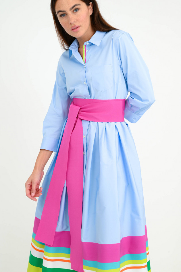 Sara Roka Kleid NIDDI in Hellblau/Multicolor