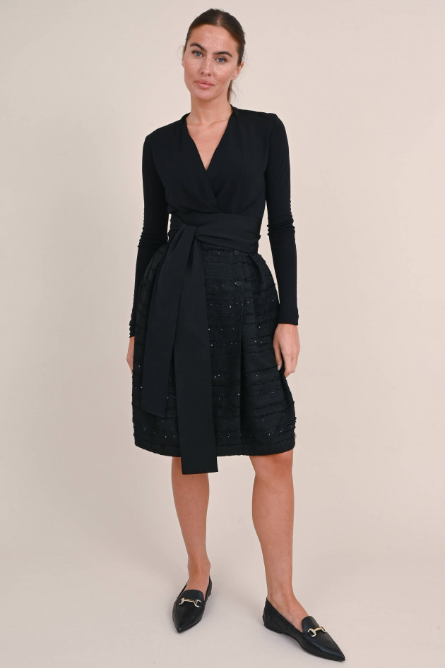 Sara Roka Kleid JILLAN mit Pailletten Details in Schwarz