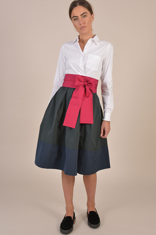 Sara Roka Kleid mit fixiertem Oberteil in Navy/Weiß
